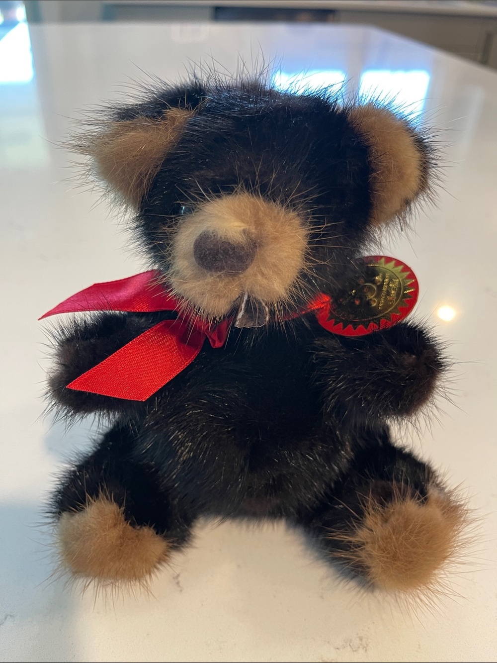 Vintage 1982 Rare Bear Handcrafted With Real Mink Fur